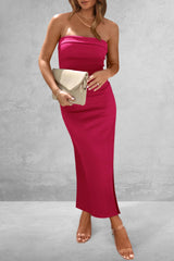 Sweet Feelings Strapless Ribbed Midi Dress | 4 Colors