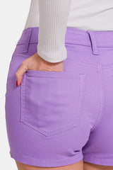 Lavender High Waist Denim Shorts