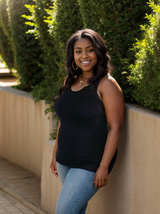 Strut Your Stuff Racerback Tank in Black