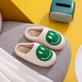 Smiley Face Slippers - Green