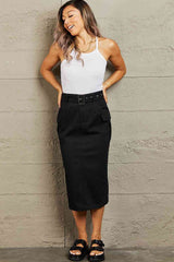 SALE! HYFVE Professional Poise Buckled Midi Skirt