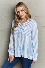 SALE! Hamptons Button Down Striped Shirt