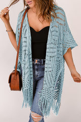 Breezy Chic Fringe Openwork Cardigan | 5 Colors