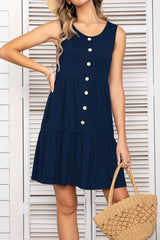 Zane Tiered Button Detail Dress | 5 Colors