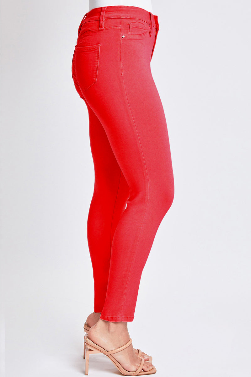 Red Hot Super Stretchy Mid Rise Skinny Jeans