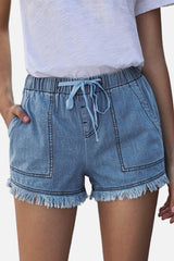 Denim Desire Drawstring Pocket Shorts | 3 Colors