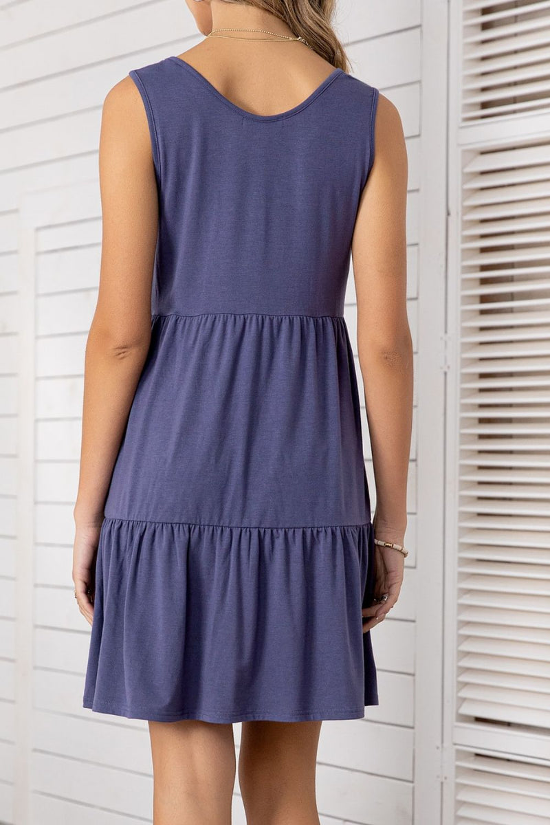 Zane Tiered Button Detail Dress | 5 Colors