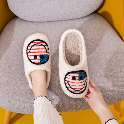 Smiley Face Slippers - Americana