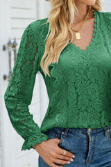 Embrace the Lace Flounce Sleeve Top | 4 Colors *pre-order*