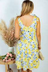 White Birch Sunshine & Roses Pocket Dress