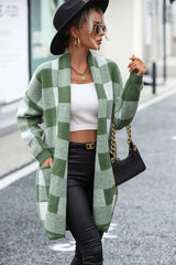 Opulent Plaid Longline Pocket Cardigan | 4 Colors