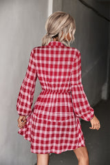 Parker Plaid Drawstring Shirt Dress | 2 COLORS