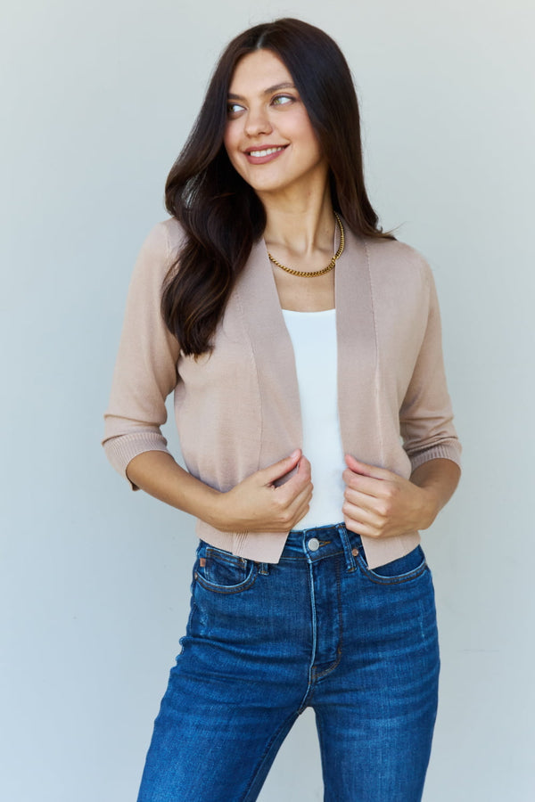 SALE! Sunlit Sands Khaki Ribbed Cardigan