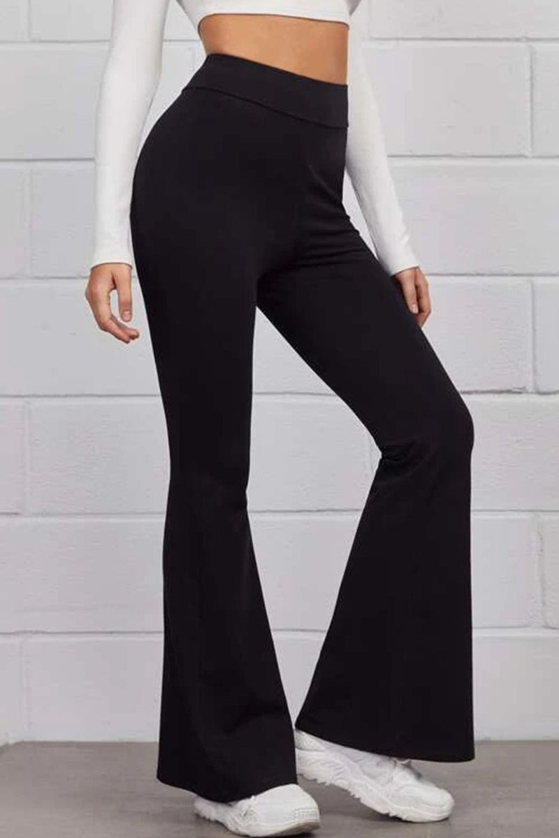 Pull On Black Bootcut Pants