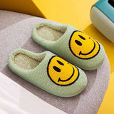 Smiley Face Slippers - Mint