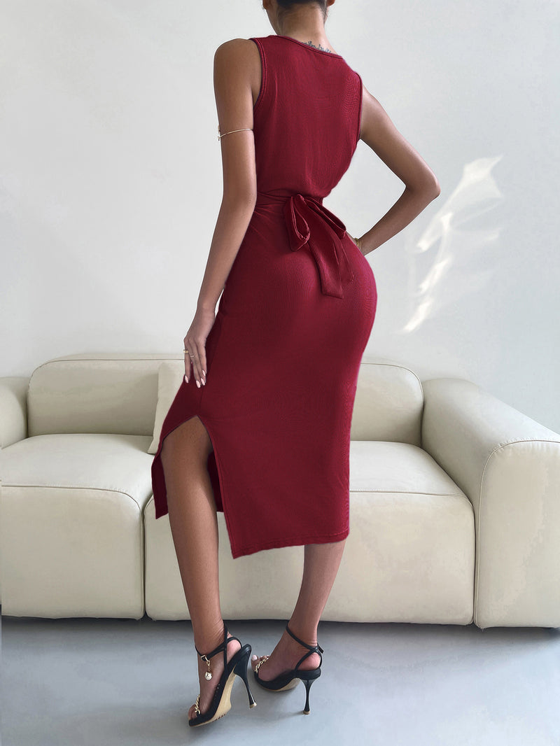 Tied and True Ribbed Midi Dress | 3 Colors