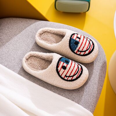 Smiley Face Slippers - Americana