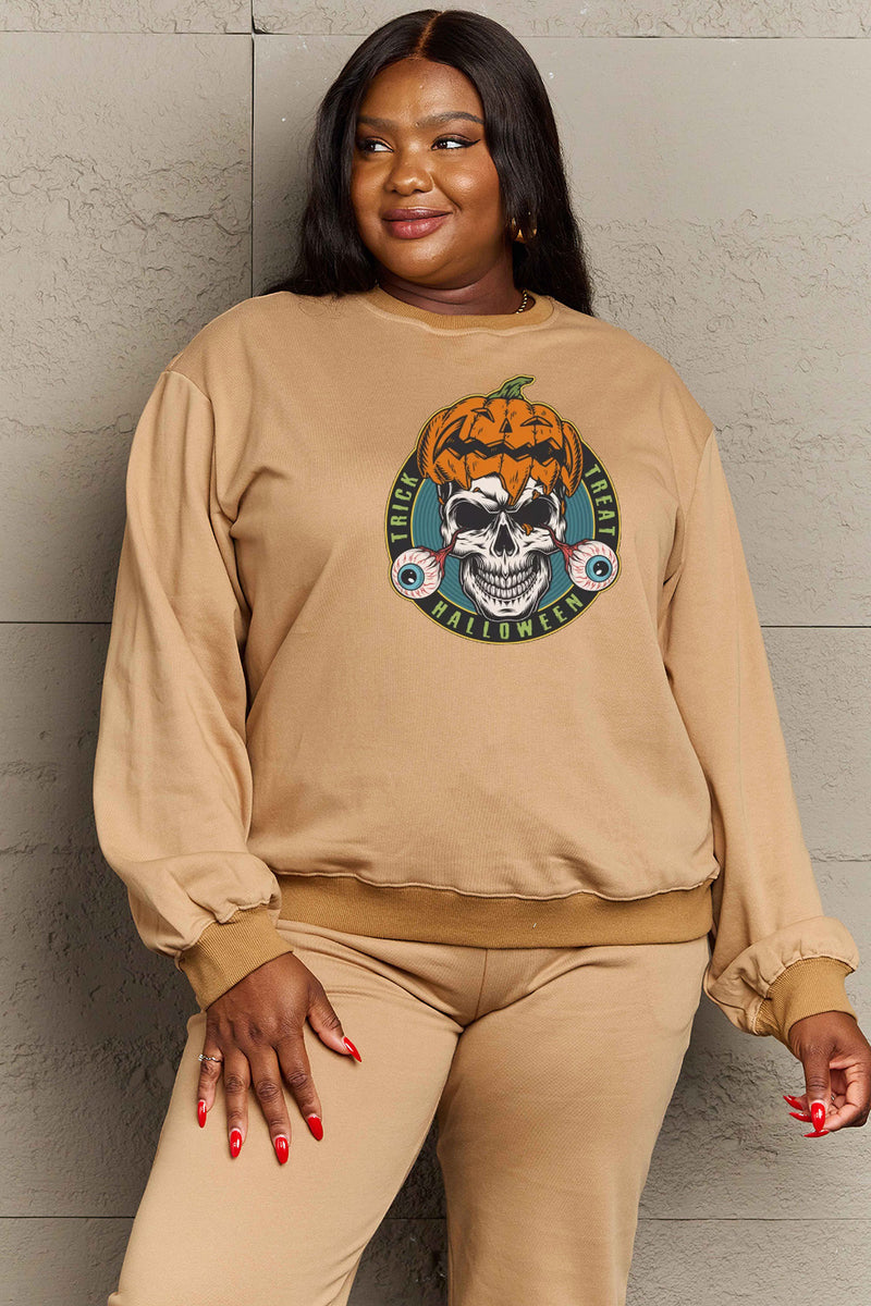 Skull Graphic Soft Graphic Sweatshirt | 6 Colors