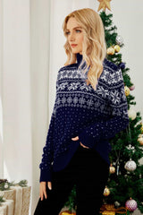 Fair Isle Snowflake Turtleneck Sweater | 2 Colors