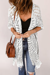 Breezy Chic Fringe Openwork Cardigan | 5 Colors