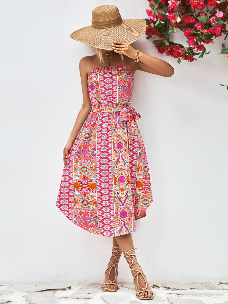 Boho Energy Strapless Midi Dress | 3 Colors