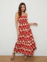 Beck Floral Strapless Maxi Dress