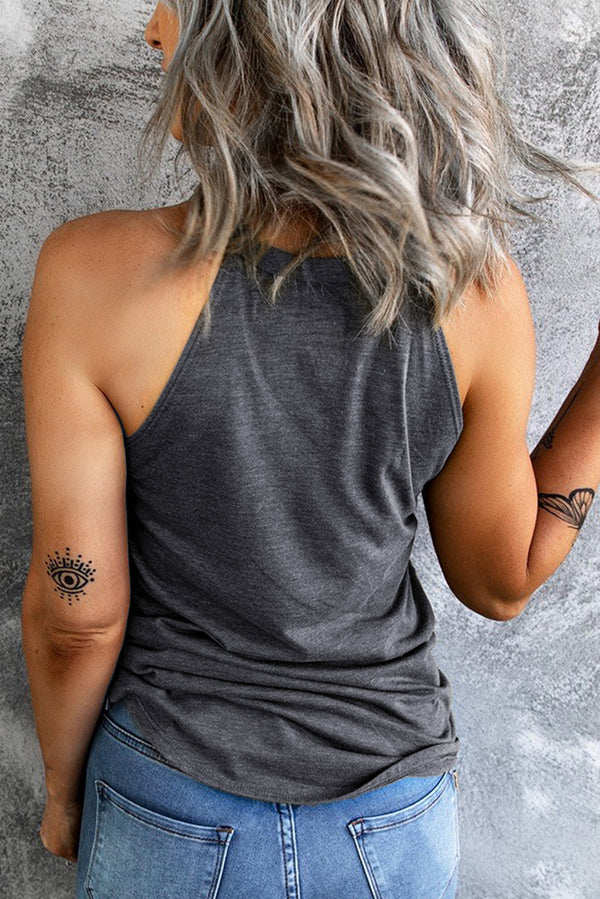 BOO Charcoal Graphic Tank Top