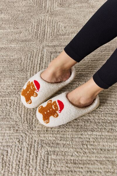 Gingerbread Christmas Cozy Slippers