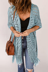 Breezy Chic Fringe Openwork Cardigan | 5 Colors