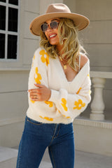 Retro Floral Fuzzy Cardigan | 5 Colors