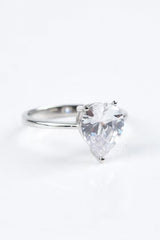 2 Carat Classic Teardrop Moissanite Ring