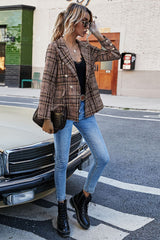 Penelope Plaid Buttoned Blazer