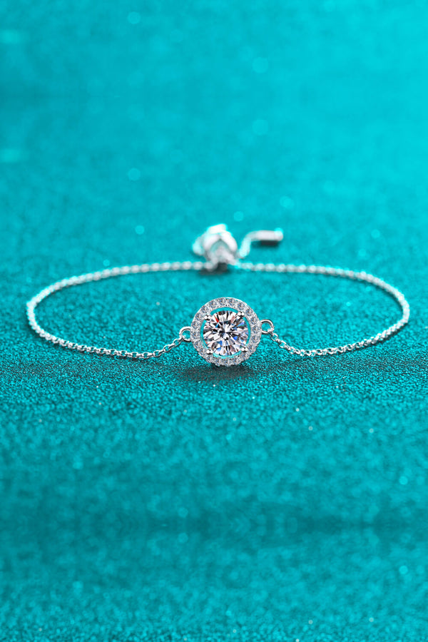 1 Carat Moissanite Bracelet | Slider Clasp