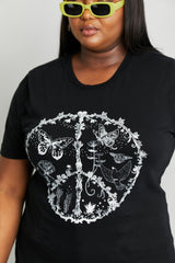 Peaceful Butterfly Graphic Tee Shirt