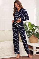 Midnight Stars Ultra-Soft Button-Up Shirt + Pants Pajama Set