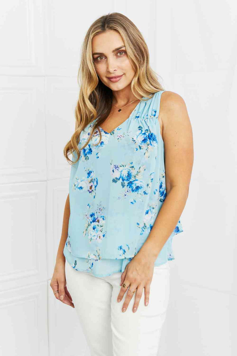 SALE! Sew In Love Off To Brunch Floral Tank Top