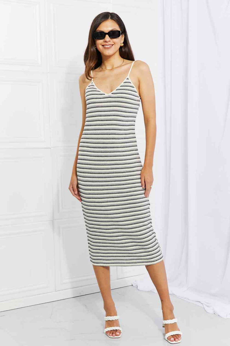 Y2K Knit Sleeveless Midi Dress