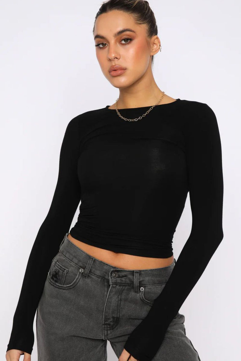 Addison Crewneck Second Skin Stretch Top | 6 Colors *pre-order*