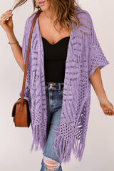 Breezy Chic Fringe Openwork Cardigan | 5 Colors