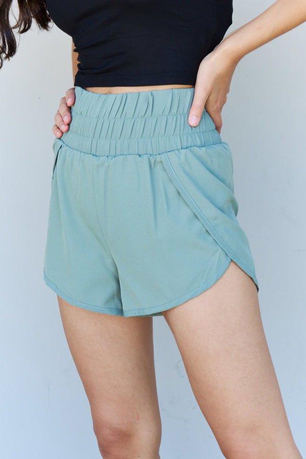 SALE! Stay Active Tummy Control Athletic Shorts in Seafoam