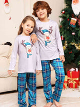 Family Sets - Kid's Rudolph Top and Plaid Pants Set