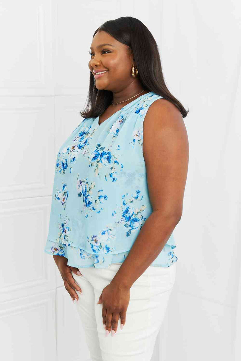 SALE! Sew In Love Off To Brunch Floral Tank Top