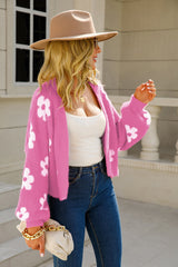 Retro Floral Fuzzy Cardigan | 5 Colors