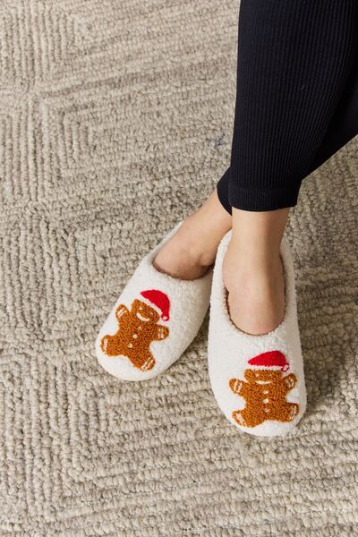 Gingerbread Christmas Cozy Slippers