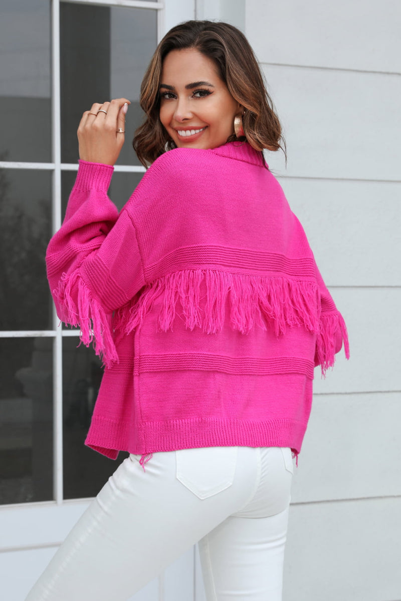 Festival Fringe Trim Boho Cardigan | 4 Colors