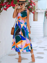 Vibrant Life Cutout One-Shoulder Dress