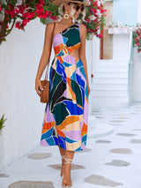 Vibrant Life Cutout One-Shoulder Dress