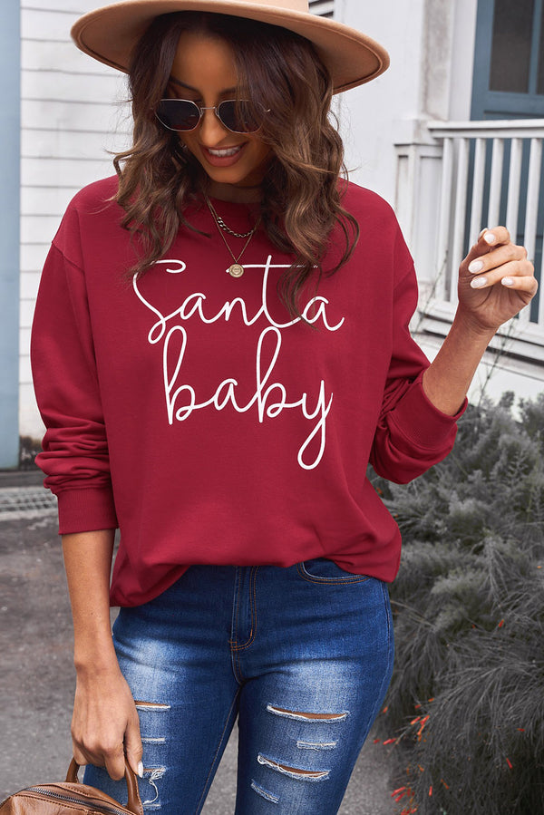 SANTA BABY Graphic Sweatshirt