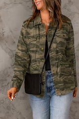 Camouflage Snap Button Jacket