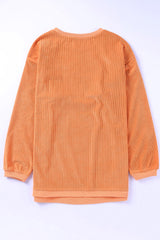 Howdy Pumpkin Graphic Ribbed Sweatshirt